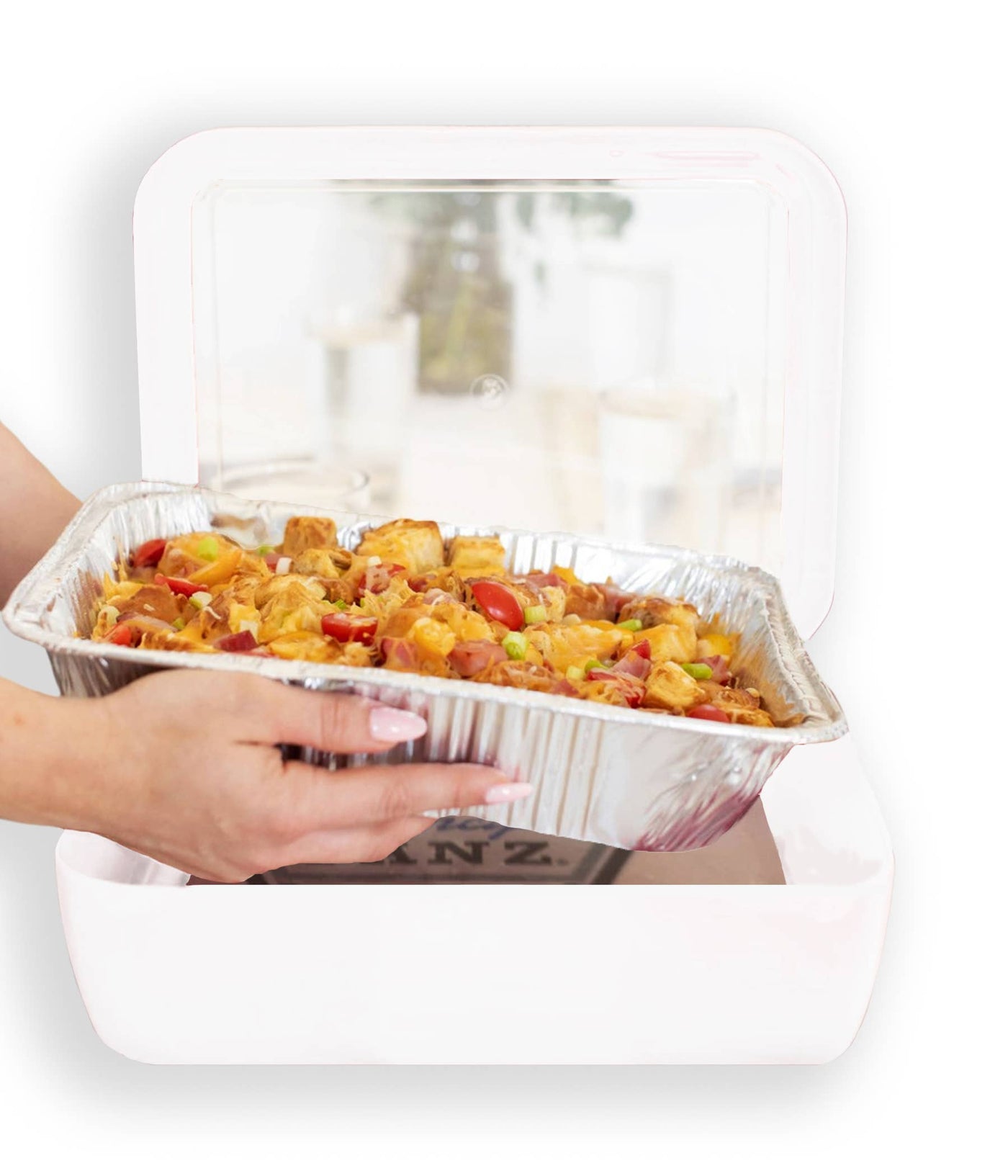 Premium Set - Pan Frame w/ Lid & Hot or Cold Gel Pack -White