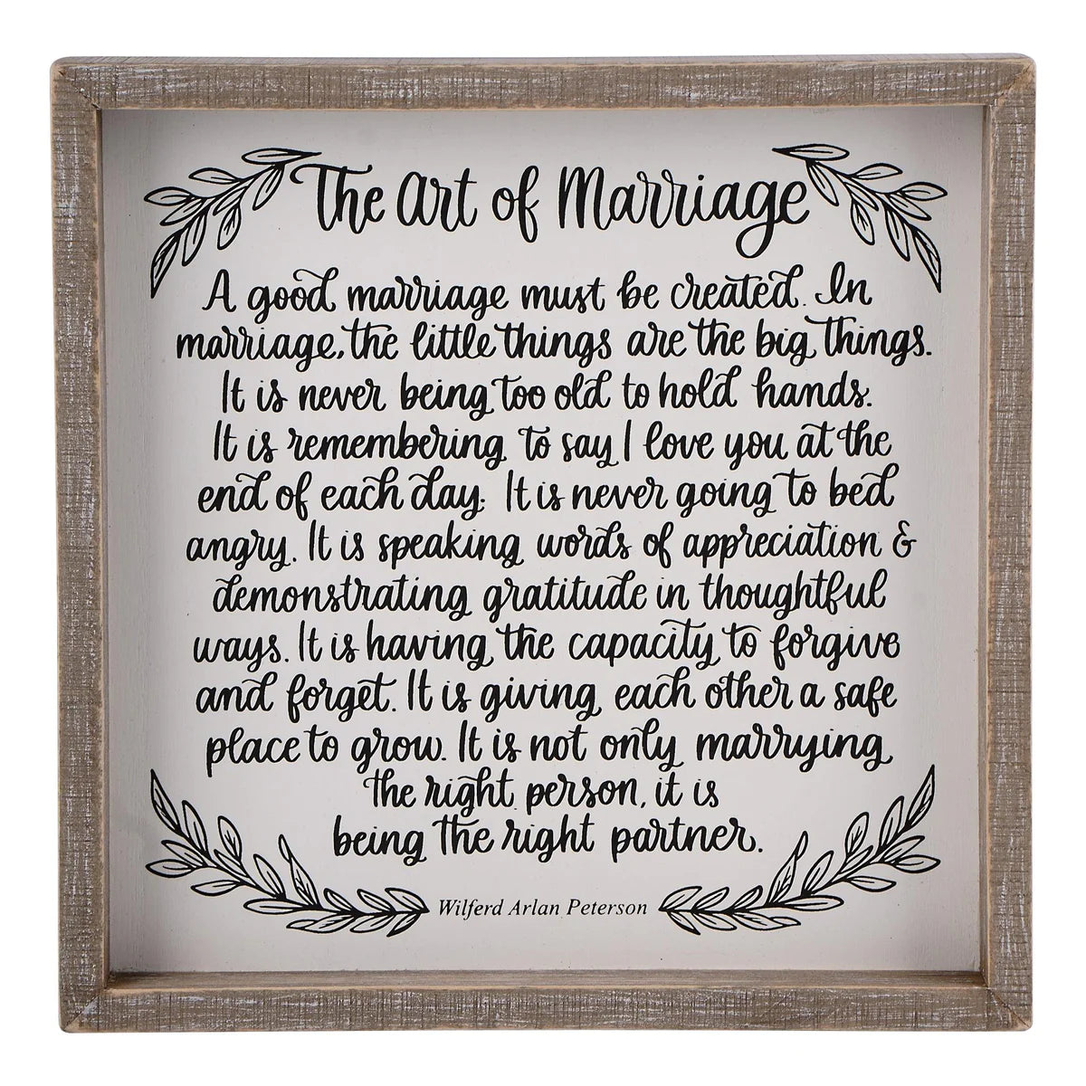 Art Of Marriage Framed Board