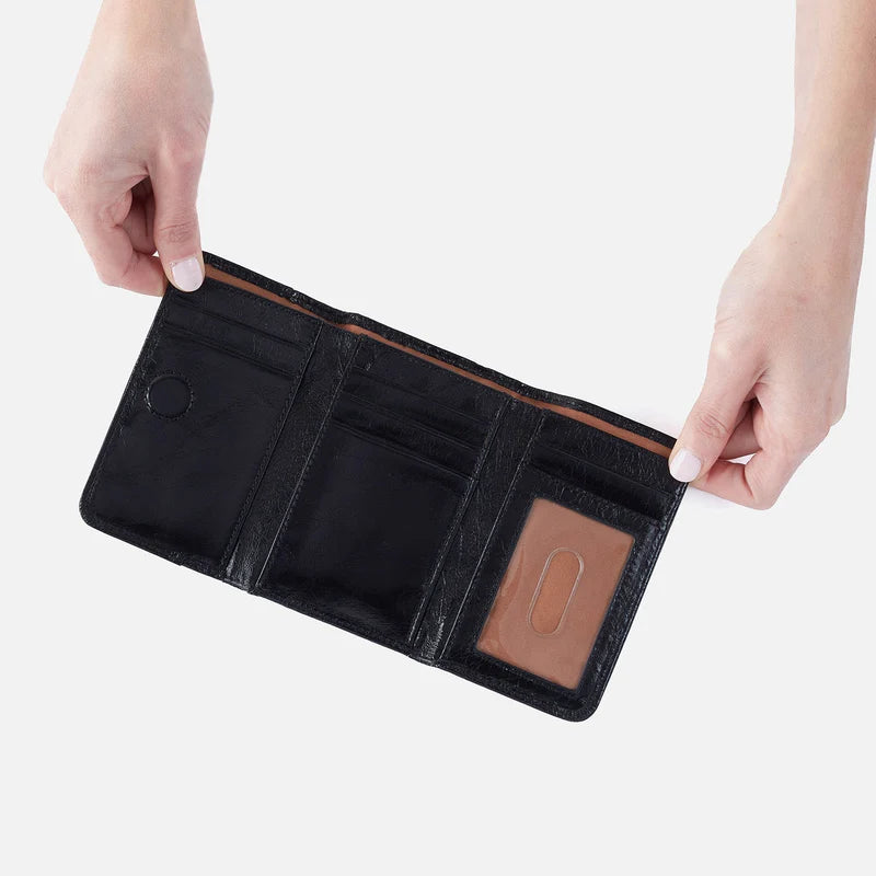 Hobo Jill Trifold Wallet Black