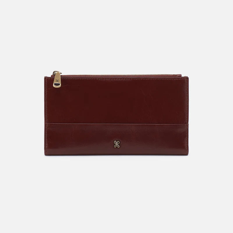 Hobo Jill Large Bifold Wallet Chocolate