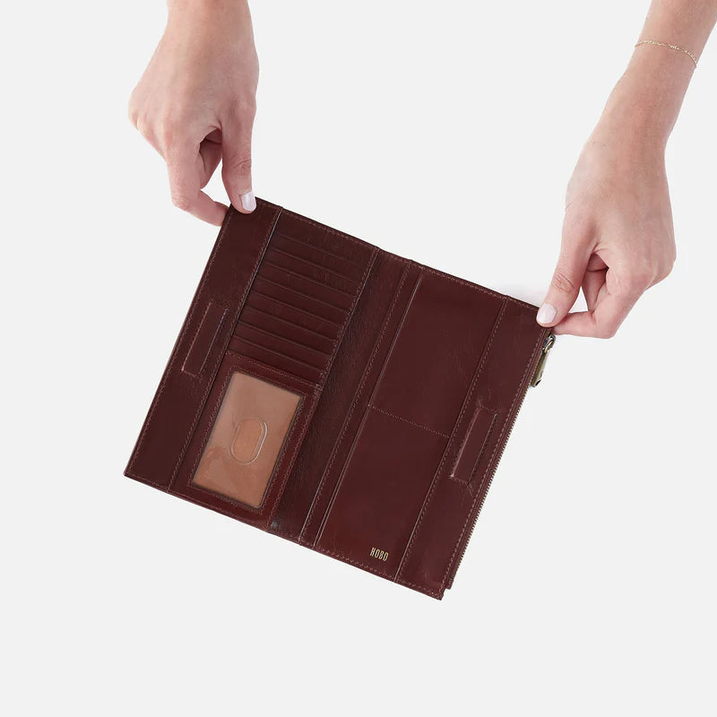 Hobo Jill Large Bifold Wallet Chocolate