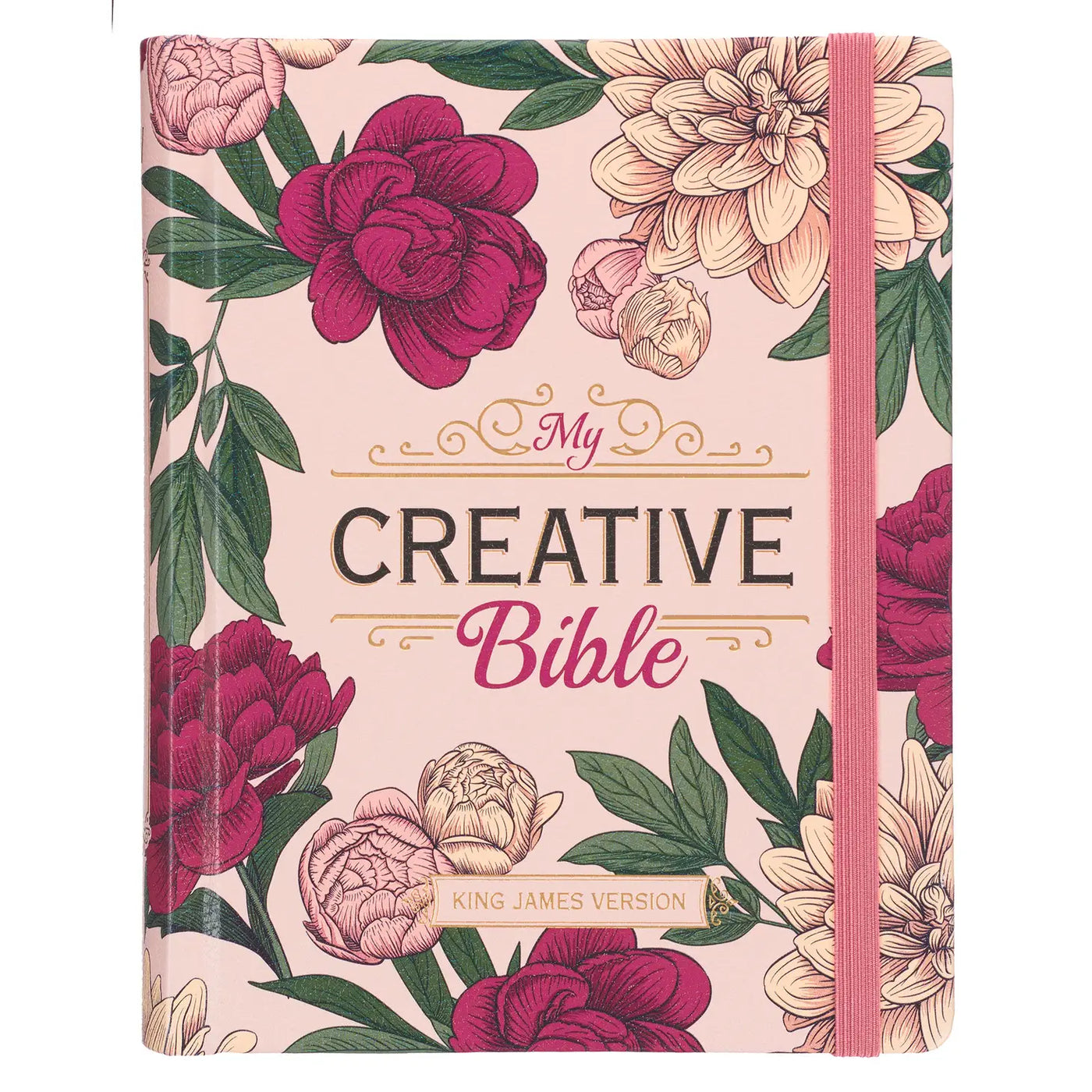 Pink Floral Faux Leather Hardcover Kjv My Creative Bible